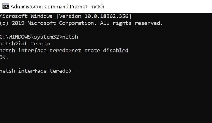 disable-teredo-interface-command-prompt